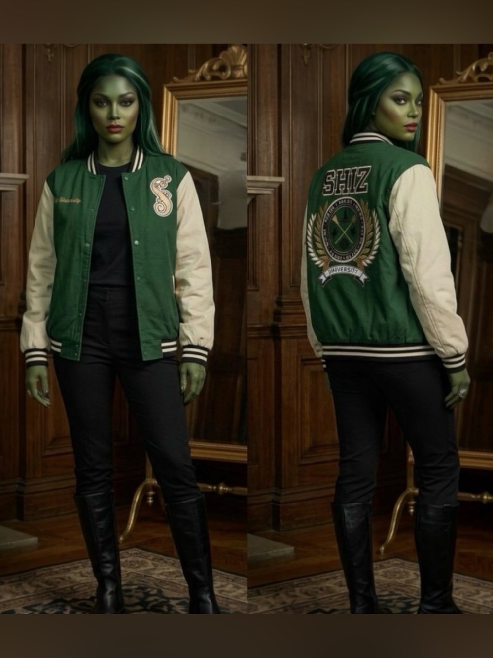 Universal Wicked Shiz University Varsity Jacket